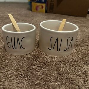 Rae Dunn Artisan Collection Salsa and Guac Countainers